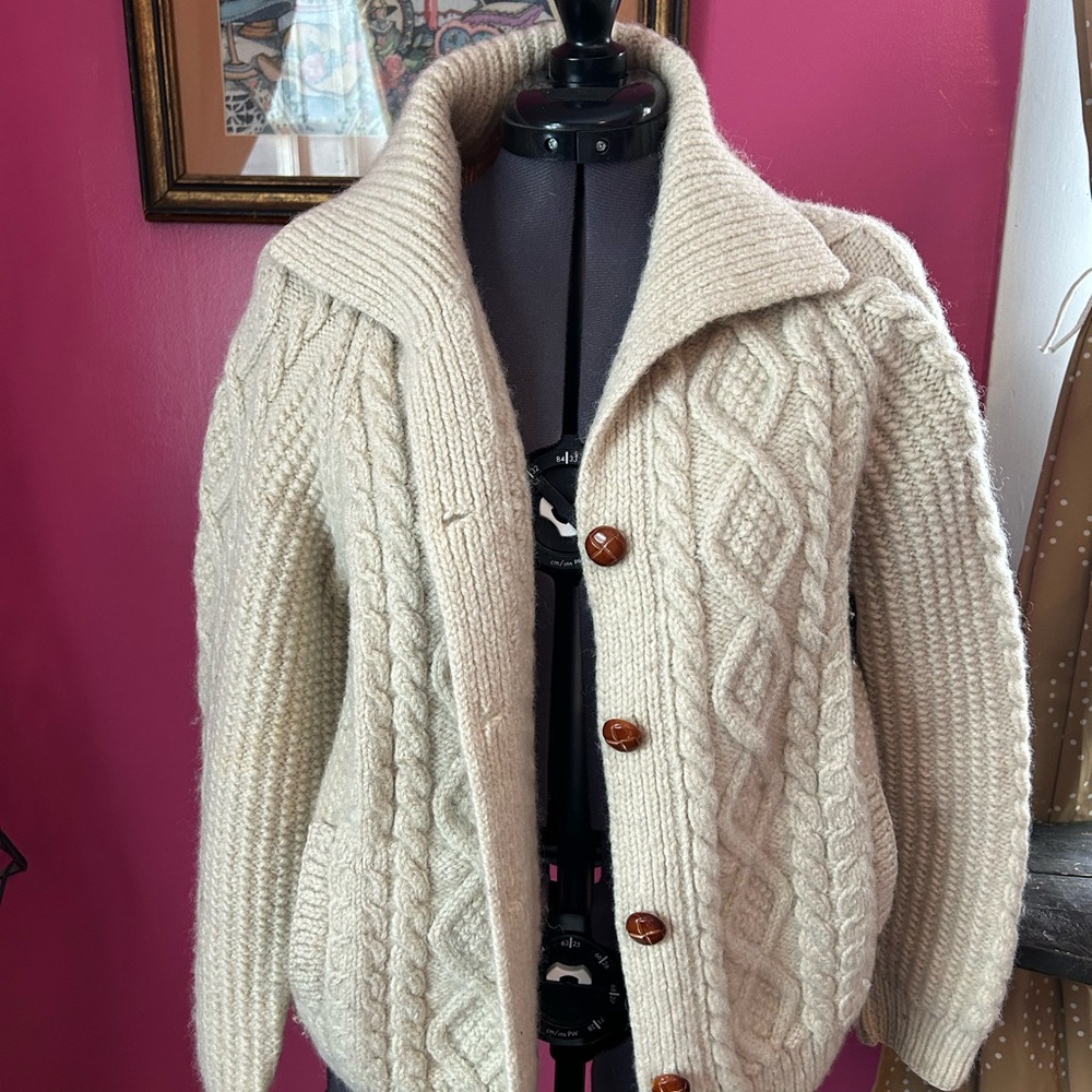 Mary O'Brien Wool Knit Cardigan